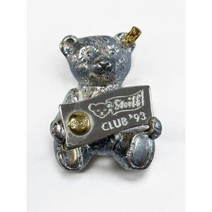 Steiff Teddy Bear Club 1993 Pin Brooch 925 Sterling Silver Steiff Club Vintage